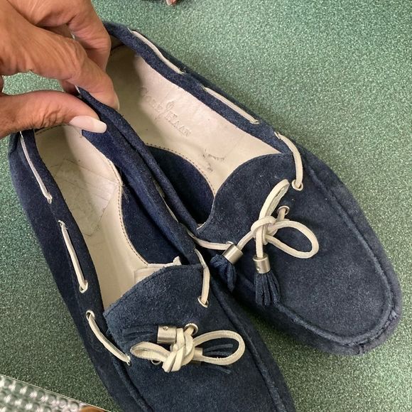 Cole Haan Blue Suede Leather Driving Moccasin - Picture 8 of 16